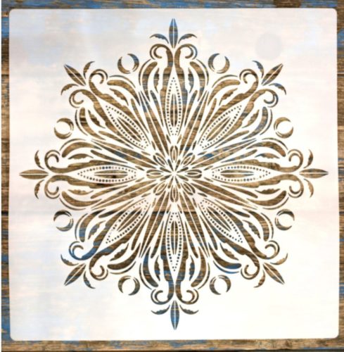 Mandala mintás festő sablon 30x30 cm-es műanyag DIY stencil