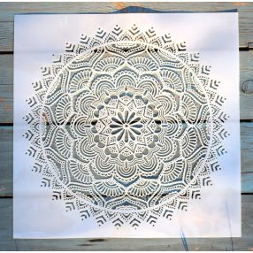   Csipke Mandala mintás festő sablon 30x30 cm-es DIY stencil