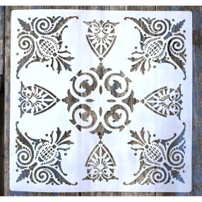   csempe mintás műanyag festő  sablon 30x30 cm-es DIY stencil