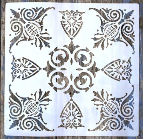 csempe mintás műanyag festő  sablon 30x30 cm-es DIY stencil
