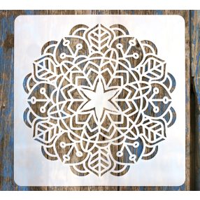Mandala mintás 15  rétegző sablon  stencil 30x30 cm-es 
