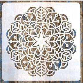 Mandala mintás festő sablon  stencil 30x30 cm-es 