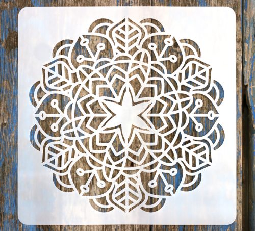 Mandala mintás 15  rétegző sablon  stencil 30x30 cm-es 