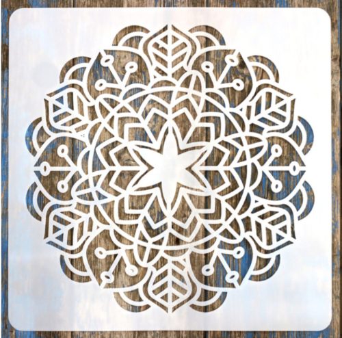 Mandala mintás festő sablon  stencil 30x30 cm-es 