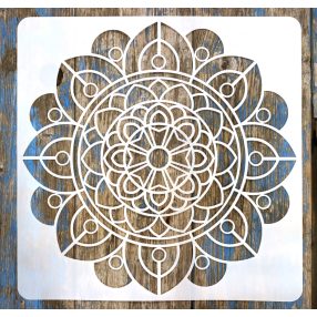 Mandala mintás 16 rétegző sablon  stencil, 30x30 cm-es 