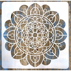 Mandala mintás festő sablon  stencil, 30x30 cm-es 