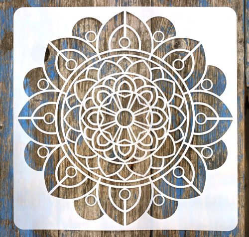 Mandala mintás 16 rétegző sablon  stencil, 30x30 cm-es 