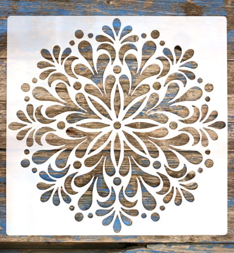 Mandala mintás műanyag  rétegző sablon   30x30 cm-es DIY stencil,