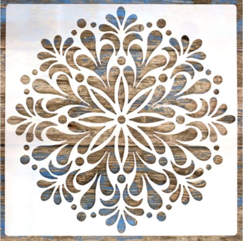 Mandala mintás műanyag  festő sablon   30x30 cm-es DIY stencil,