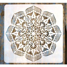 Mandala mintás 18 rétegző sablon stencil, 30x30 cm-es 