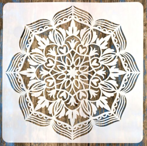 Mandala mintás 18 festő sablon stencil, 30x30 cm-es 