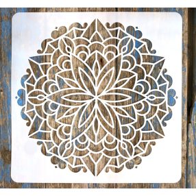 Mandala mintás 19 rétegző sablon  stencil, 30x30 cm-es 