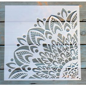    sarok  Mandala mintás festő sablon 30x30 cm-es műanyag festő stencil 