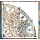  sarok  Mandala mintás rétegző sablon 30x30 cm-es műanyag festő stencil 