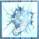  Tigris mintás rétegző sablon  stencil, 30x30 cm-es 