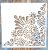  sarok Mandala  mintás festő sablon DIY műanyag stencil,  30x30 cm-es 
