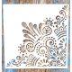  sarok Mandala  mintás festő sablon DIY műanyag stencil,  30x30 cm-es 