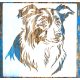  kutya mintás festő sablon 30x30 cm-es  műanyag  DIY stencil