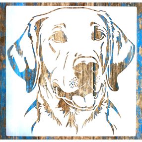    kutya mintás festő sablon stencil, 30x30 cm-es műanyag DIY stencil