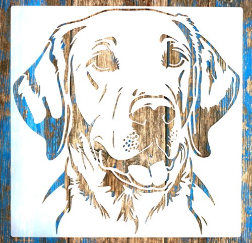  kutya 2 mintás sablon  stencil, 30x30 cm-es 