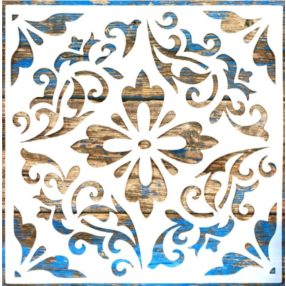   barokk csempe mintás műanyag sablon 30x30 cm-es DIY stencil