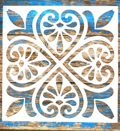 csempe mintás DIY festő sablon 30x30 cm-es  műanyag stencil  sablon 