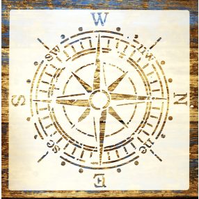    Navigátor, Iránytű  mintás  sablon  stencil, 30x30 cm-es 