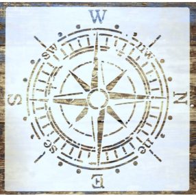    Navigátor, Iránytű  mintás  sablon  stencil, 30x30 cm-es 