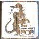 DJ patkány  30x30 cm-es DIY festő  stencil műanyag  sablon