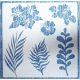  levél  mintás műanyag sablon 30x30 cm-es DIY stencil falra, bútorra