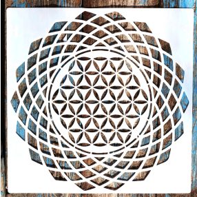   geometriai mintás DIY mandala sablon,  30x30 cm-es festő stencil