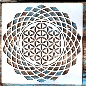   geometriai mintás DIY mandala sablon,  30x30 cm-es festő stencil