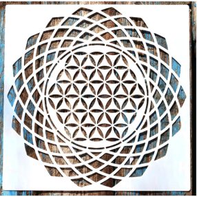   geometriai mintás DIY mandala sablon,  30x30 cm-es festő stencil