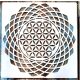 geometriai mintás DIY mandala sablon,  30x30 cm-es festő stencil