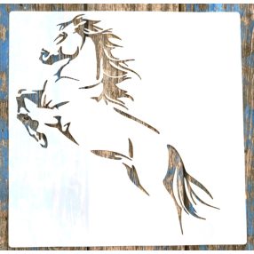  ló mintás sablon, 30x30 cm-es  műanyag DIY lovas stencil