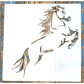  ló mintás sablon, 30x30 cm-es  műanyag DIY lovas stencil