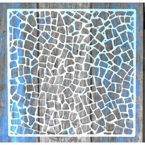    geometriai mintás textúra sablon 30x30 cm-es műanyag DIY  stencil