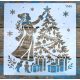 30x30x cm-es karácsony mintàs műanyag sablon DIY stencil