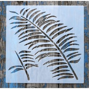    levél mintás műanyag festő sablon 30x30 cm-es stencil falra bútorra