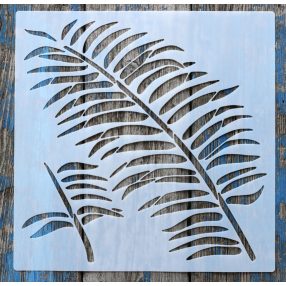    levél mintás műanyag festő sablon 30x30 cm-es stencil falra bútorra