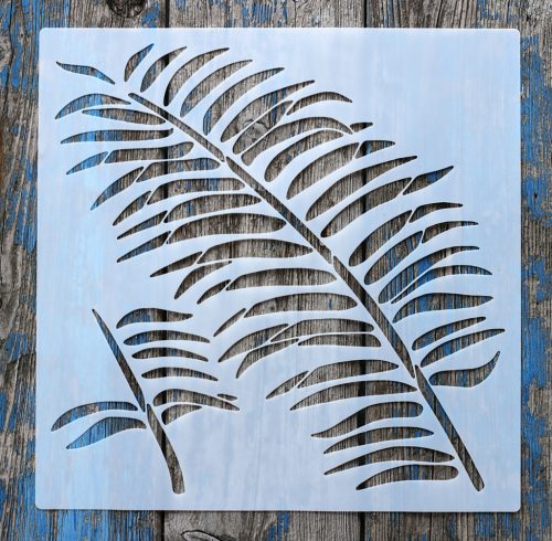  levél mintás műanyag festő sablon 30x30 cm-es stencil falra bútorra