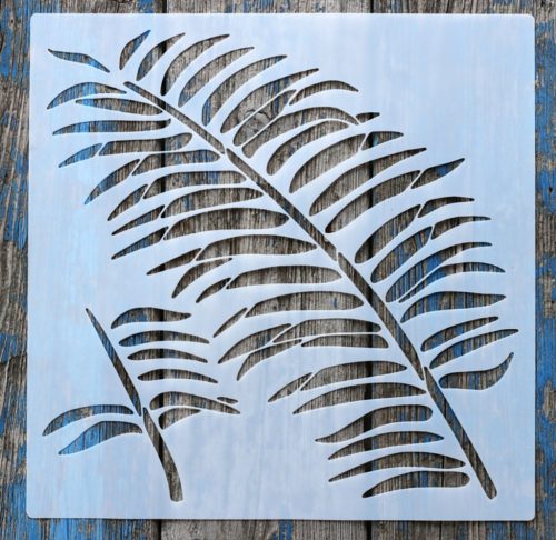  levél mintás műanyag festő sablon 30x30 cm-es stencil falra bútorra
