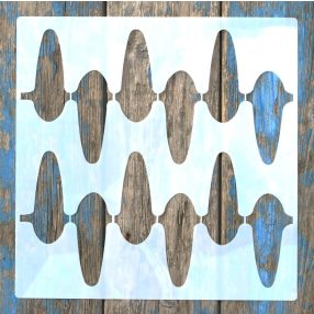  geometriai  mintás sablon  stencil , 30x30 cm-es 