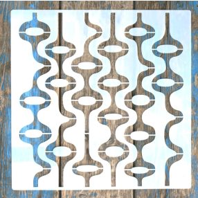    geometriai mintás sablon falra bútorra,  stencil , 30x30 cm-es 