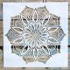 mandala mintás műanyag sablon, 30x30 cm-es  DIY stencil , 