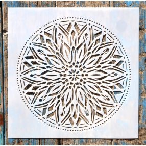 mandala műanyag   sablon,  DIY stencil , 30x30 cm-es 