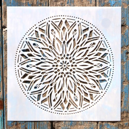 mandala műanyag   sablon,  DIY stencil , 30x30 cm-es 