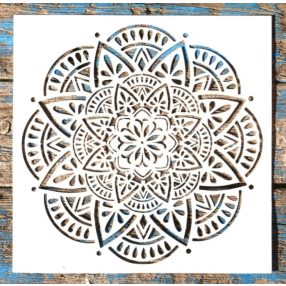 mandala mintás  műanyag sablon, 30x30 cm-es DIY stencil 