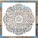 mandala mintás  műanyag sablon, 30x30 cm-es DIY stencil 