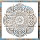 mandala mintás  műanyag sablon, 30x30 cm-es DIY stencil 